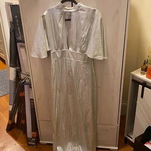 Silver Gown Special Occasion Prom Dress/Maxi